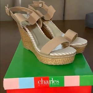 New, in-box Charles David wedge heels